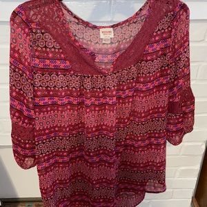 Mossimo sheer floral top size XXL
